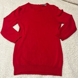 Zara knit 3/4 sleeve lightweight crew neck sweater